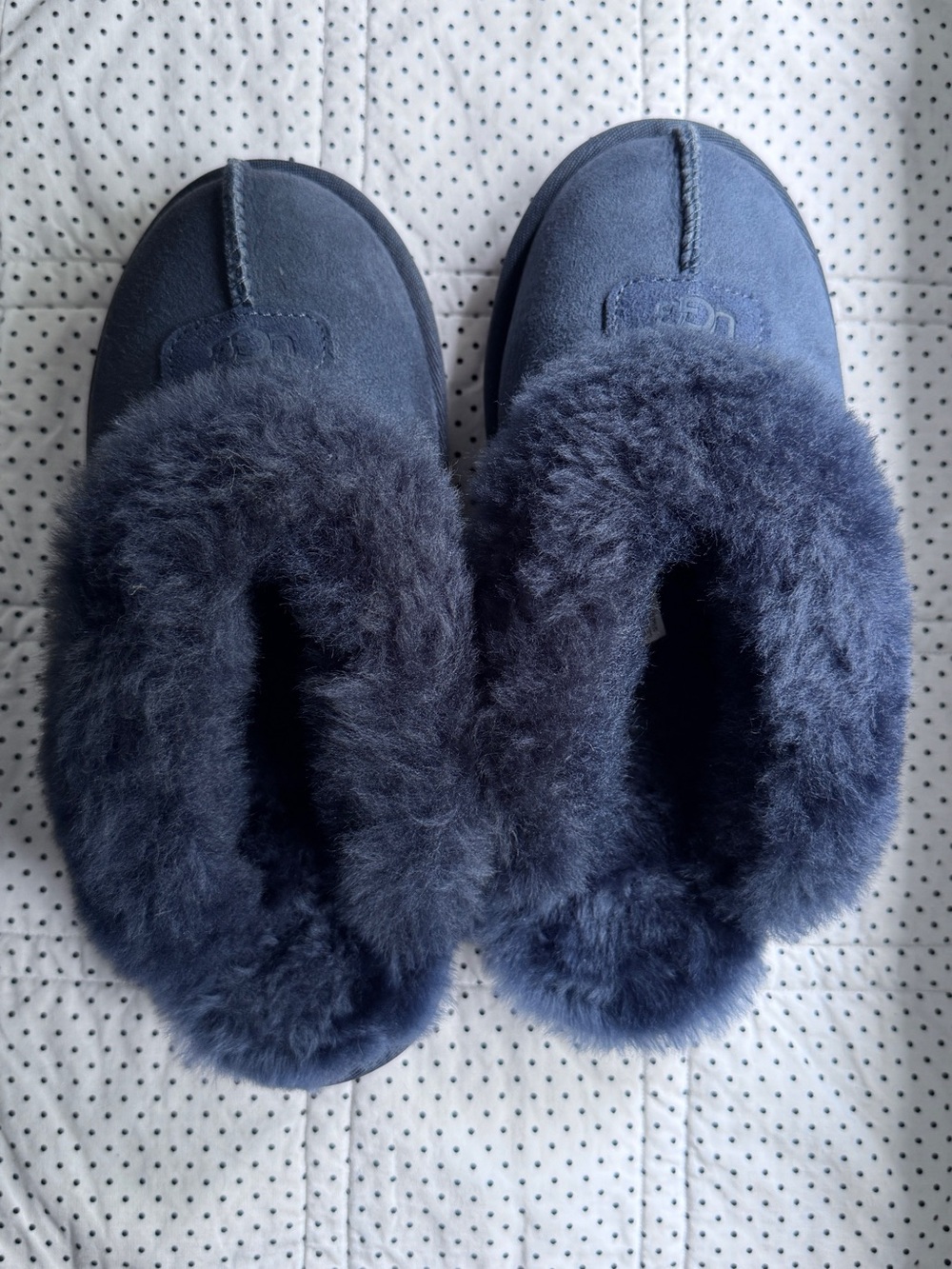 UGG Slip-On Coquette Suede Slippers in dark blue  women’s size 6